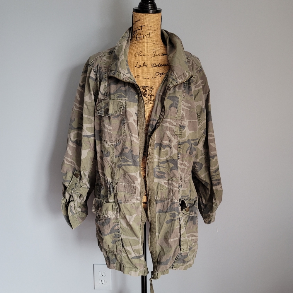 Ashley Outerwear Oversize Camo Jacket